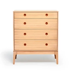 Cómoda Höllviken, Roble blanqueado, 4 cajones