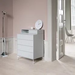 Cómoda Keep, Antracita 04-patas lacadas en negro