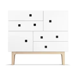 Cómoda Peep B1, Blanco, roble pigmentado blanco