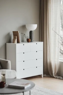 Cómoda Square 2+3 cajones, Blanco