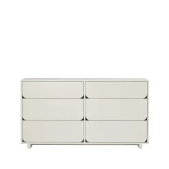 Cómoda Vidja doble, Sand, 6 cajones