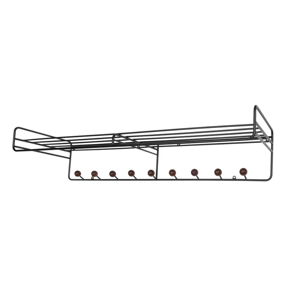 Colgador Bill Hat rack L, Negro-marrón oscuro
