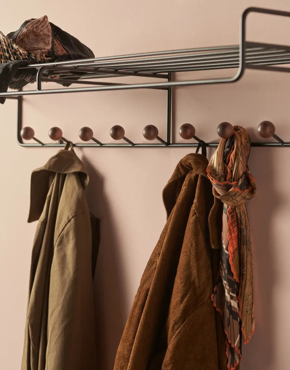 Colgador Bill Hat rack L, Negro-marrón oscuro