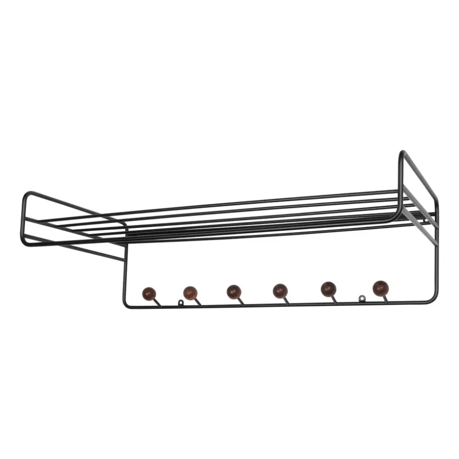 Colgador Bill Hat rack, Negro-marrón oscuro