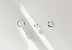 Colgador Loop medium Ø7,8 cm, Brushed Zinc