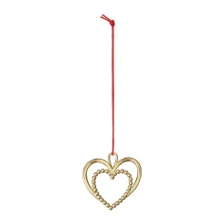 Colgante de Navidad de corazón Karen Blixen 6,5 cm, Dorado