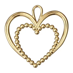 Colgante de Navidad de corazón Karen Blixen 6,5 cm, Dorado