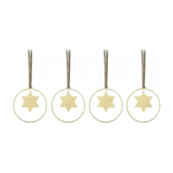 Colgante de navidad KITAI 8,5 cm 4 unidades, Stars