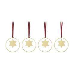 Colgante de navidad KITAI 8,5 cm 4 unidades, Stars
