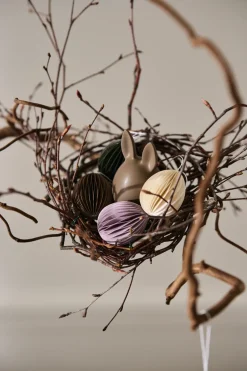 Colgante de Pascua Ovoid papel small 4 cm, White