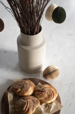 Colgante de pascua Ovoid papel 7 cm, Sand