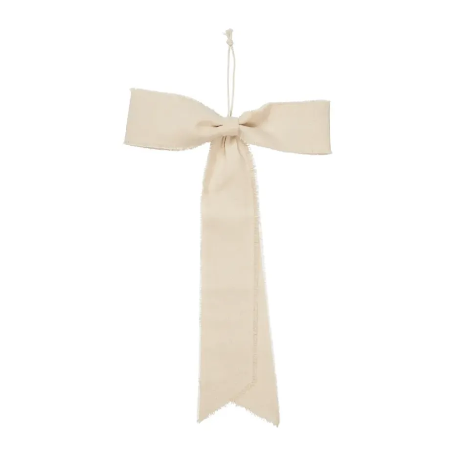 Colgante decorativo Bow large 30x45 cm, Natural