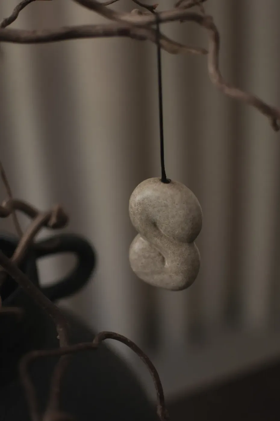 Colgante decorativo Hanging bun, Beige