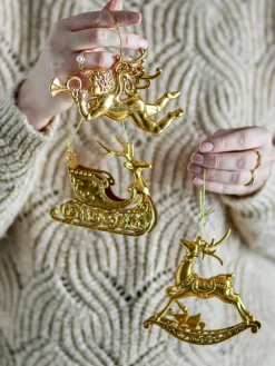 Colgantes de Navidad Anisa 3 unidades, Latón