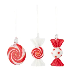 Colgantes decorativos Festive 3 piezas, Rojo