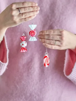 Colgantes decorativos Festive 3 piezas, Rojo