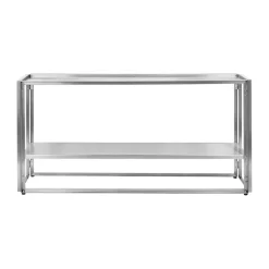 Consola Foldable 124×60 cm, Acero inoxidable cepillado