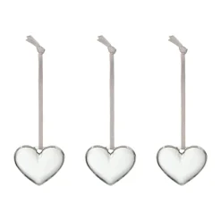 Corazón de cristal Iittala , Transparente, 5 cm, pack de 3