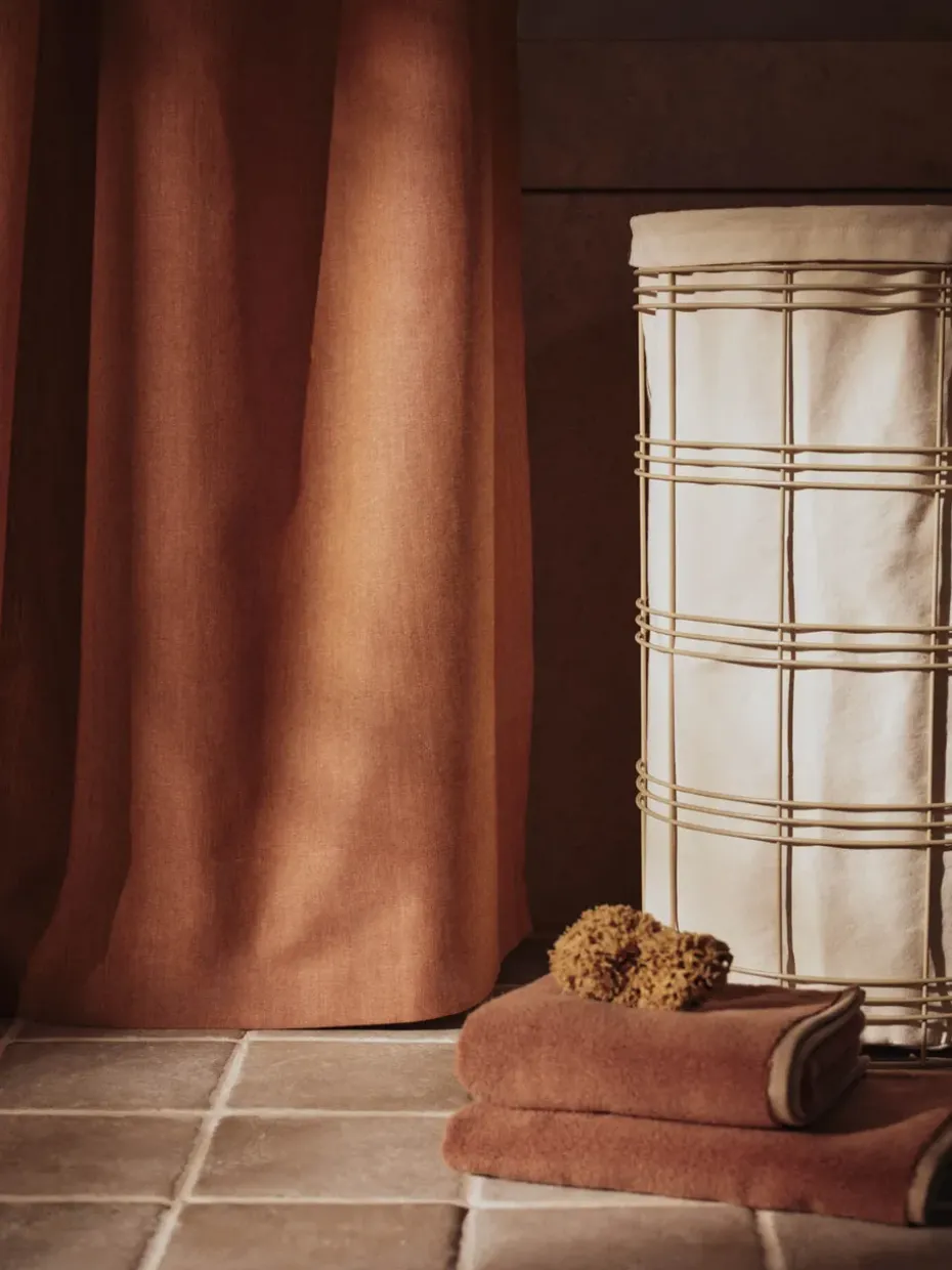 Cortina de baño Chambray, Brown clay