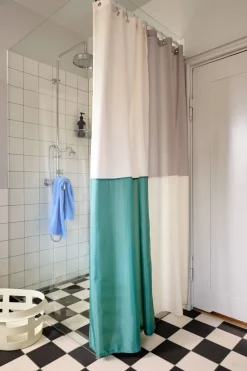 Cortina de baño Check 180x200 cm, Green