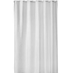 Cortina de baño Jacquard blanco, 180x200 cm
