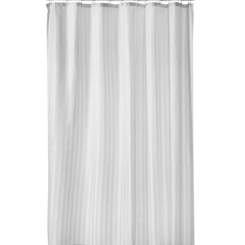 Cortina de baño Jacquard blanco, 180x200 cm