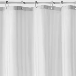 Cortina de baño Jacquard blanco, 180x200 cm