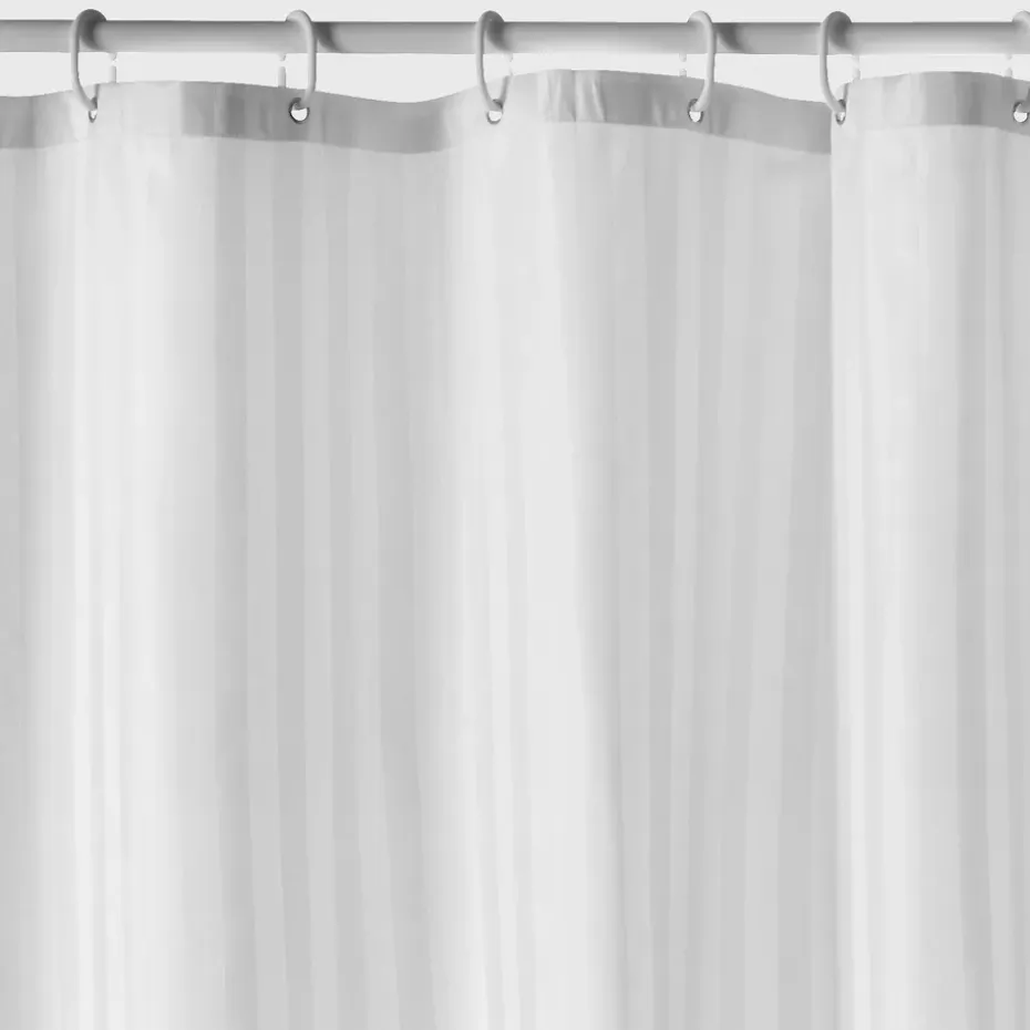 Cortina de baño Jacquard blanco, 180x200 cm