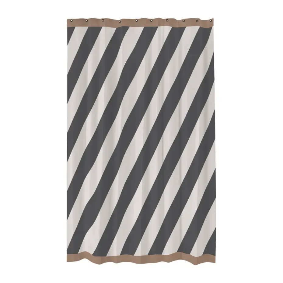 Cortina de ducha Diagonal 150x200 cm, Dark grey