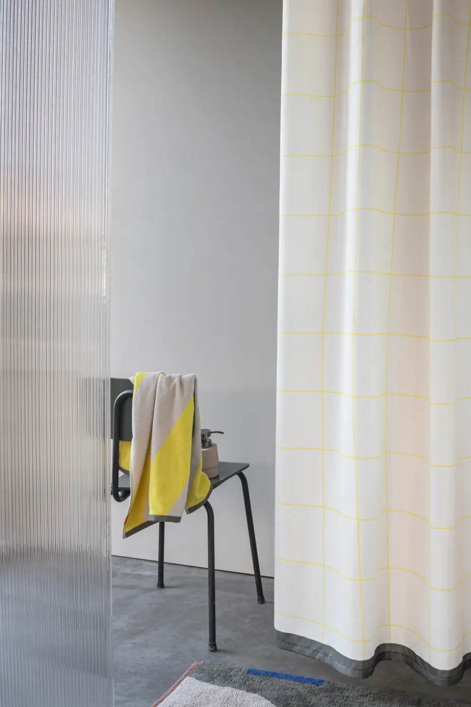 Cortina de ducha Mesh 150x200 cm, Yellow