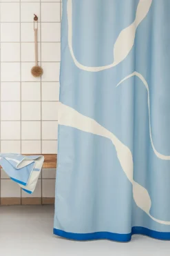 Cortina de ducha Nova Arte 150x200 cm, Light blue-off-white