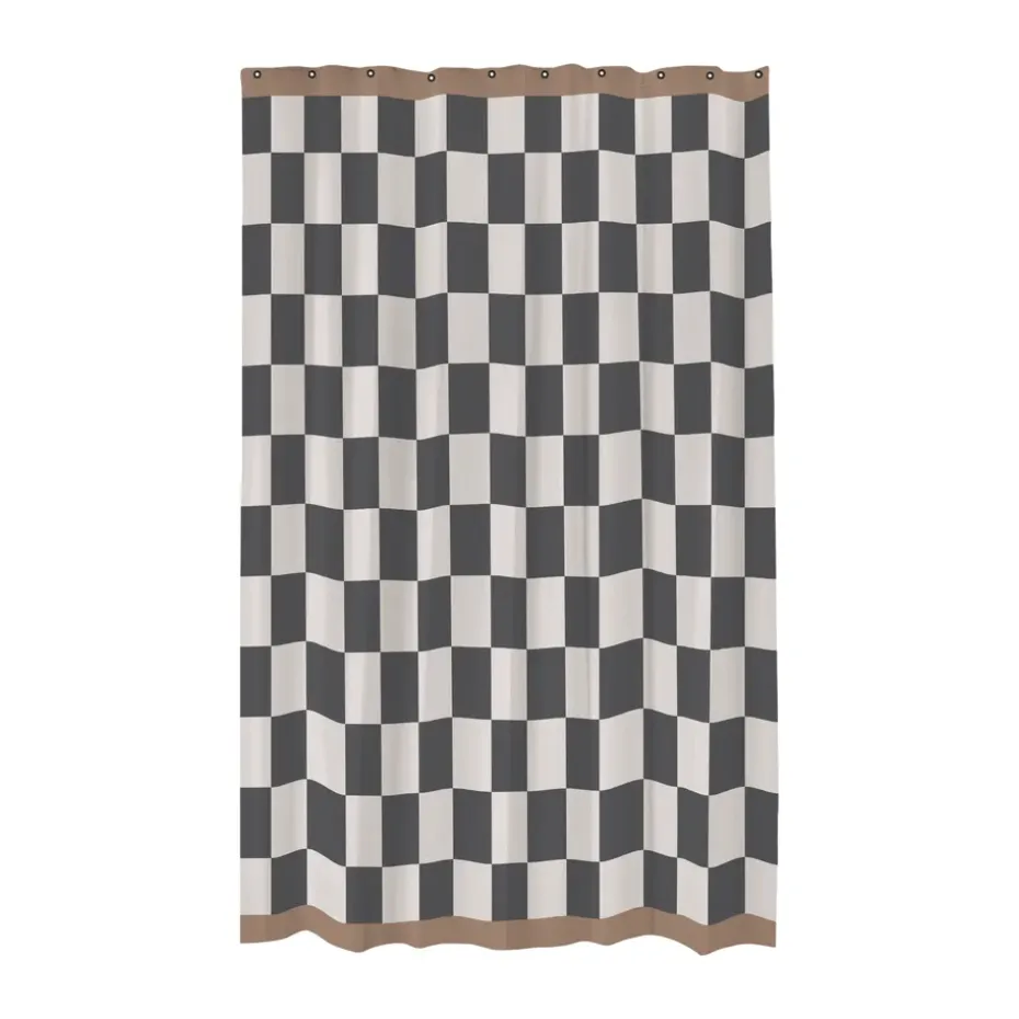 Cortina de ducha Retro 150x200 cm, Dark grey
