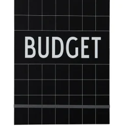 Cuaderno budget Design Letters, negro