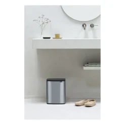 Cubo de basura Bo 12 L, Acero cepillado mate