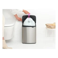 Cubo de basura Bo 12 L, Acero cepillado mate