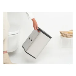 Cubo de basura Bo 12 L, Acero cepillado brillante