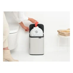 Cubo de basura Bo 7 L, Acero cepillado brillante