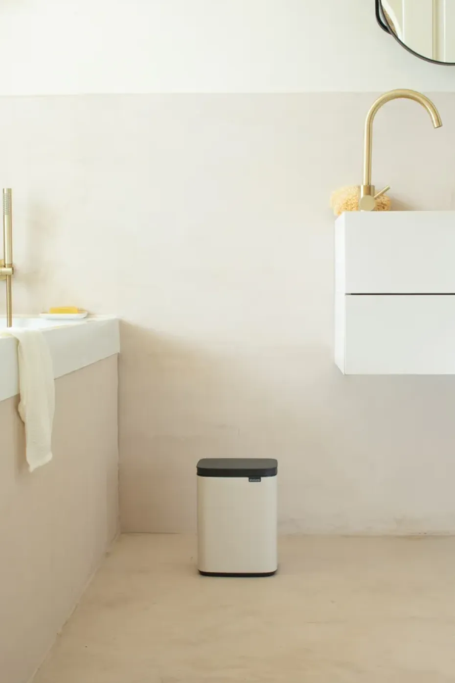 Cubo de basura Bo 4 L, Soft Beige