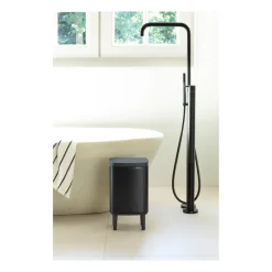 Cubo de basura Bo alto 7 L, Negro mate