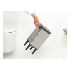 Cubo de basura Bo alto 4 L, Acero cepillado mate