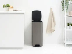 Cubo de basura con pedal Bo 30 L, Platino