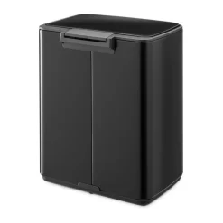 Cubo de basura con pedal Bo 12 L, Negro mate