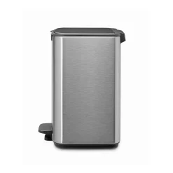 Cubo de basura con pedal Bo 7 L, Acero mate antihuellas