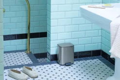 Cubo de basura con pedal Bo 7 L, Acero mate antihuellas