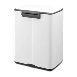 Cubo de basura con pedal Bo 12 L, Blanco