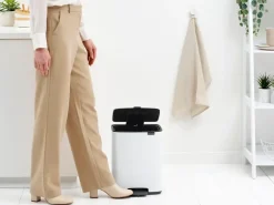 Cubo de basura con pedal Bo 12 L, Blanco