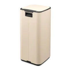 Cubo de basura con pedal Bo 30 L, Beige suave