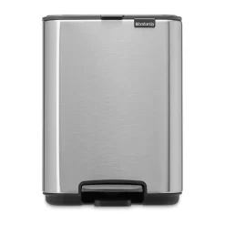 Cubo de basura con pedal Bo 4 L, Acero mate antihuellas