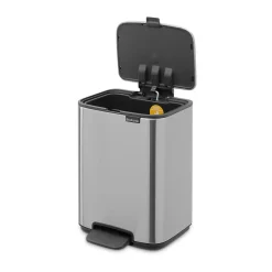 Cubo de basura con pedal Bo 4 L, Acero mate antihuellas