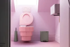 Cubo de basura con pedal Bo 7 L, Platino